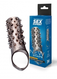 Дымчатая насадка на пенис с шипами и выпуклостями - 12,5 см. - Sex Expert - в Жуковском купить с доставкой