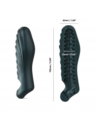 Серая силиконовая насадка на пенис с подхватом Manwan Ryzer - Manwan - в Жуковском купить с доставкой