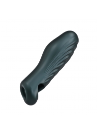 Серая силиконовая насадка на пенис с подхватом Manwan Ryzer - Manwan - в Жуковском купить с доставкой