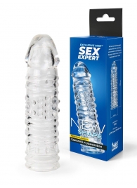 Прозрачная закрытая насадка на пенис - 17 см. - Sex Expert - в Жуковском купить с доставкой