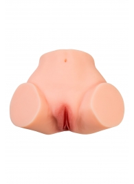 Телесный реалистичный мастурбатор-полуторс с 2 любовными входами - No Name - в Жуковском купить с доставкой