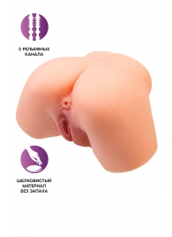 Телесный реалистичный мастурбатор-полуторс с 2 любовными входами - No Name - в Жуковском купить с доставкой