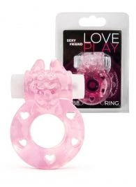 Розовое эрекционное виброкольцо в форме зайчика - 1137 - в Жуковском купить с доставкой
