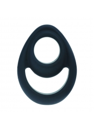 Черное эрекционное кольцо Double Ergo Silicone Cockring - Shots Media BV - в Жуковском купить с доставкой