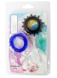 Набор из 3 эрекционных колец разного цвета и рельефа - Boys of Toys - в Жуковском купить с доставкой