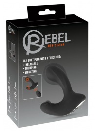 Черная анальная вибропробка с функцией расширения RC Butt Plug with 3 functions - Orion - в Жуковском купить с доставкой