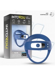 Синее интерактивное эрекционное виброкольцо Rank - Intoyou - в Жуковском купить с доставкой