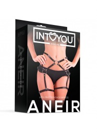 Черные стрепы на бёдра Aneir - Intoyou - купить с доставкой в Жуковском