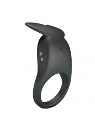 Черное перезаряжаемое виброкольцо Carlton - Baile - в Жуковском купить с доставкой