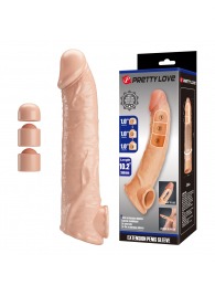 Телесный фаллоудлинитель с подхватом мошонки Silas - 26 см. - Baile - в Жуковском купить с доставкой
