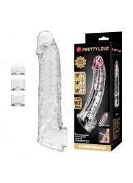 Прозрачный фаллоудлинитель с подхватом мошонки Silas - 26 см. - Baile - в Жуковском купить с доставкой