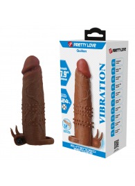 Коричневая насадка на пенис Quillon - 20 см. - Baile - в Жуковском купить с доставкой