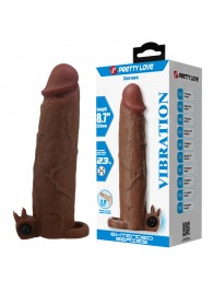 Коричневая насадка на пенис Xerxes - 22 см. - Baile - в Жуковском купить с доставкой