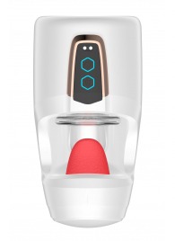 Белый мастурбатор с язычком и возвратно-поступательными движениями - Secwell - в Жуковском купить с доставкой