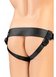 Телесный фаллопротез на черных ремнях Conall - 15 см. - ToyFa - купить с доставкой в Жуковском