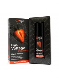 Жидкий вибратор Orgie High Voltage Strawberry - 15 мл. - ORGIE - купить с доставкой в Жуковском