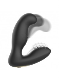 Черный вибромассажер простаты с ротацией и пультом ДУ - Ibiza - в Жуковском купить с доставкой