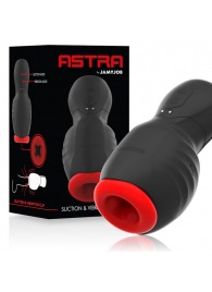 Черно-красный мастурбатор с вибрацией и всасыванием - JAMYJOB - в Жуковском купить с доставкой