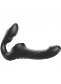 Черный безремневой страпон с 3 моторами - Ibiza - купить с доставкой в Жуковском