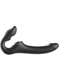 Черный безремневой страпон с 3 моторами - Ibiza - купить с доставкой в Жуковском