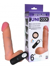 Фаллическая насадка Харнесс UNICOCK 6  с вибрацией - 18 см. - LOVETOY (А-Полимер) - купить с доставкой в Жуковском