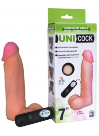 Фаллическая насадка Харнесс UNICOCK 7  с вибрацией - 19 см. - LOVETOY (А-Полимер) - купить с доставкой в Жуковском