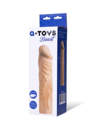 Насадка с ярко выраженной головкой и рельефным стволом - 19 см. - A-toys - в Жуковском купить с доставкой
