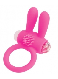 Розовое эрекционное виброкольцо A-toys с ушками - A-toys - в Жуковском купить с доставкой