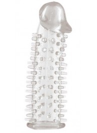 Прозрачная насадка на половой член с закрытой головкой и шипами - 12,5 см. - ToyFa - в Жуковском купить с доставкой