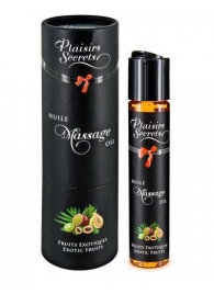 Массажное масло с ароматом экзотических фруктов Huile de Massage Gourmande Fruits Exotiques - 59 мл. - Plaisir Secret - купить с доставкой в Жуковском