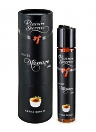 Массажное масло с ароматом крем брюле Huile de Massage Gourmande Creme Brulée - 59 мл. - Plaisir Secret - купить с доставкой в Жуковском