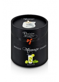 Массажная свеча с ароматом мохито Bougie de Massage Mojito - 80 мл. - Plaisir Secret - купить с доставкой в Жуковском