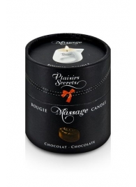 Массажная свеча с ароматом шоколада Bougie de Massage Gourmande Chocolat - 80 мл. - Plaisir Secret - купить с доставкой в Жуковском