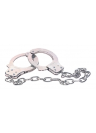 Наручники из металла с длинной цепочкой CHROME HANDCUFFS METAL HANDCUFFS W. KEY - NMC - купить с доставкой в Жуковском