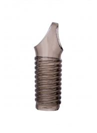 Дымчатая насадка с рёбрышками и подхватом мошонки ToyFa XLover - 12,5 см. - ToyFa - в Жуковском купить с доставкой