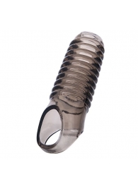 Дымчатая насадка с рёбрышками и подхватом мошонки ToyFa XLover - 12,5 см. - ToyFa - в Жуковском купить с доставкой