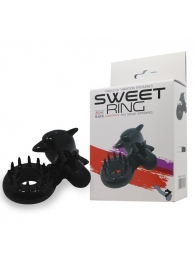 Чёрное эрекционное виброкольцо Sweet Ring с дельфинчиком - Baile - в Жуковском купить с доставкой