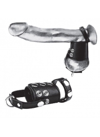 Кольцо на член и мошонку Cock Ring With 2  Ball Stretcher And Optional Weight Ring - BlueLine - в Жуковском купить с доставкой