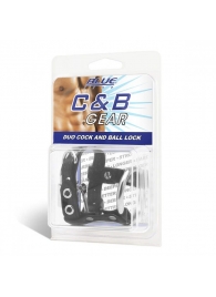 Утяжка на пенис на замочке Duo Cock And Ball Lock - BlueLine - купить с доставкой в Жуковском