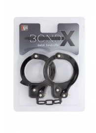 Чёрные наручники из листового металла BONDX METAL CUFFS BLACK - Dream Toys - купить с доставкой в Жуковском
