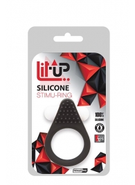Чёрное эрекционное кольцо LIT-UP SILICONE STIMU RING 1 BLACK - Dream Toys - в Жуковском купить с доставкой