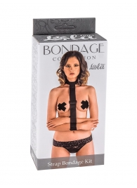 Ошейник с длинной лентой и наручниками Strap Bondage Kit One Size - Lola Games - купить с доставкой в Жуковском