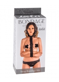 Ошейник с длинной лентой и наручниками Strap Bondage Kit Plus Size - Lola Games - купить с доставкой в Жуковском