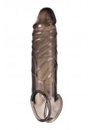 Дымчатая фаллическая насадка с подхватом и закрытой головкой - 16,2 см. - ToyFa - в Жуковском купить с доставкой