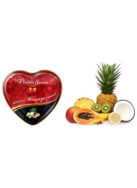 Массажная свеча с ароматом экзотических фруктов Bougie Massage Candle - 35 мл. - Plaisir Secret - купить с доставкой в Жуковском