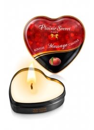 Массажная свеча с ароматом персика Bougie Massage Candle - 35 мл. - Plaisir Secret - купить с доставкой в Жуковском