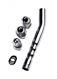 Металлический анальный душ с тремя насадками - ToyFa - купить с доставкой в Жуковском