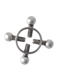 Серебристые зажимы для сосков на винтах - ToyFa - купить с доставкой в Жуковском