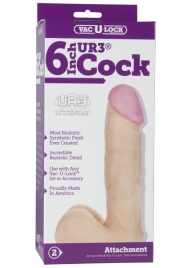 Ультра реалистичная насадка Vac-U-Lock  6  ULTRASKYN Cock - 17,3 см. - Doc Johnson - купить с доставкой в Жуковском