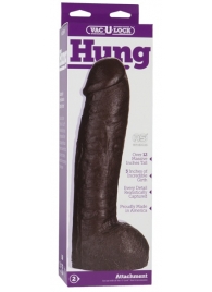 Большая насадка для трусиков Vac-U-Lock Realistic Hung - 31,7 см. - Doc Johnson - купить с доставкой в Жуковском